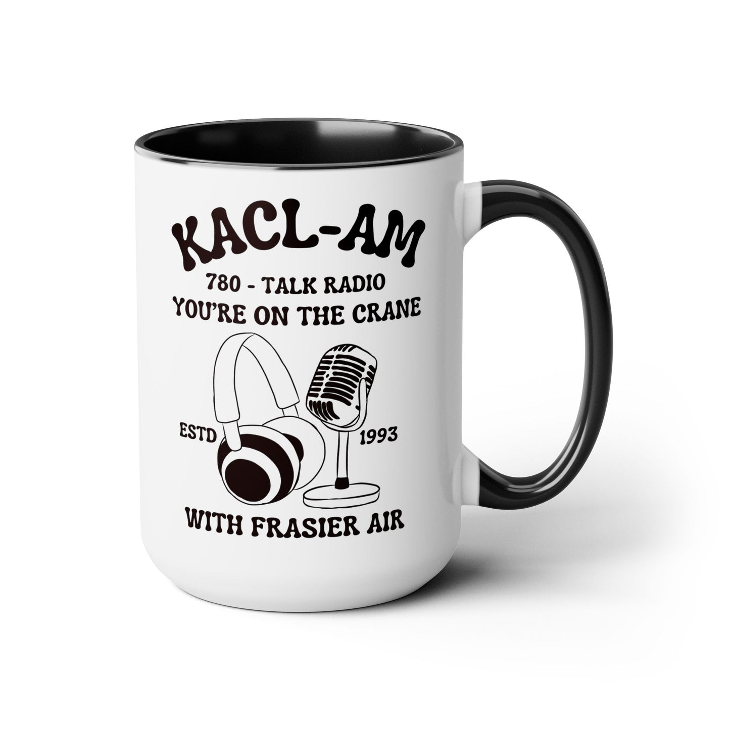 KACL-AM Coffee Mug Colored Handle 15oz