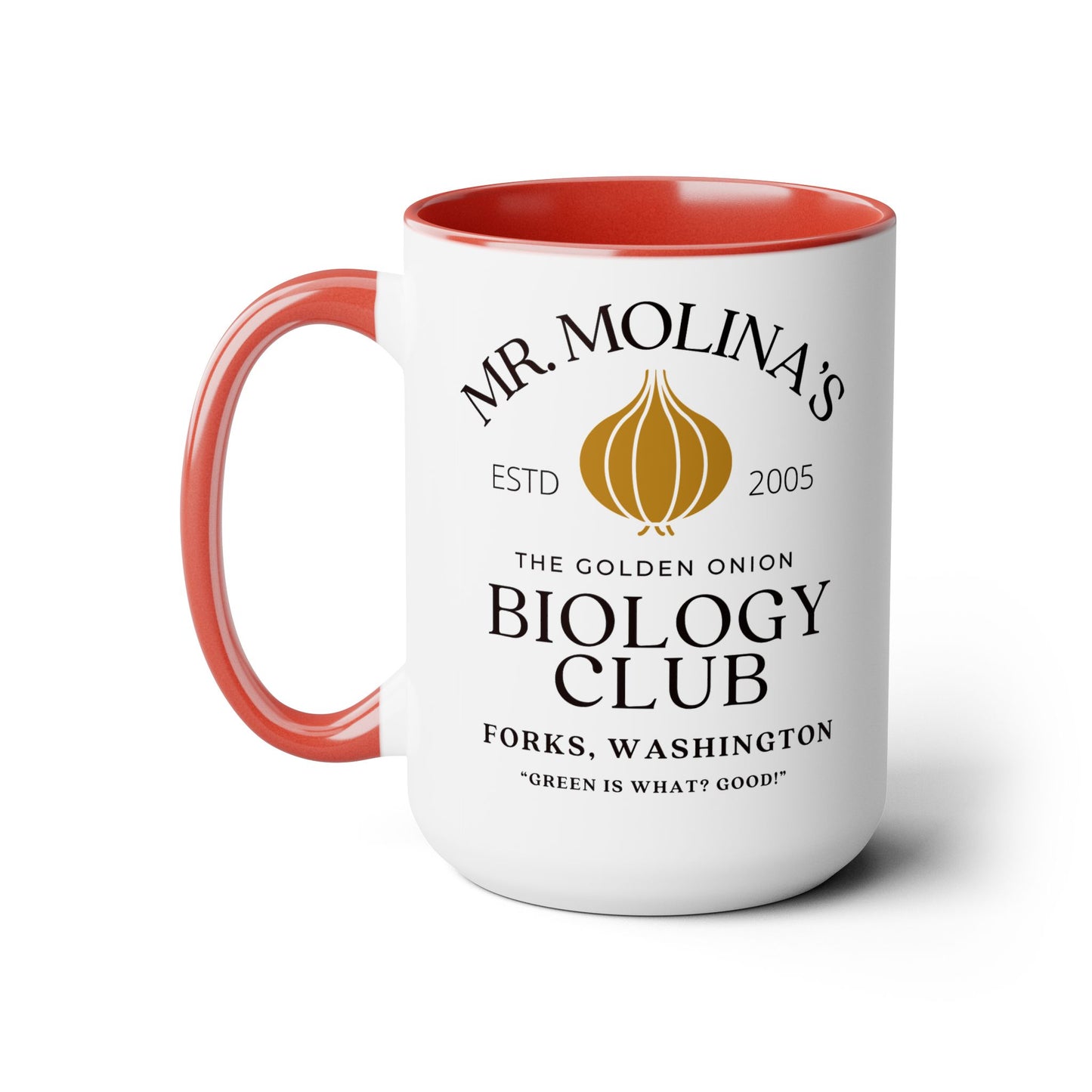 Mr. Molina Biology Club Coffee Mug Colored Handle 15oz