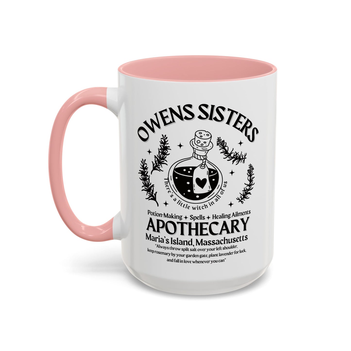 Owens Sisters Witch Colored Handle 15oz Coffee Mug