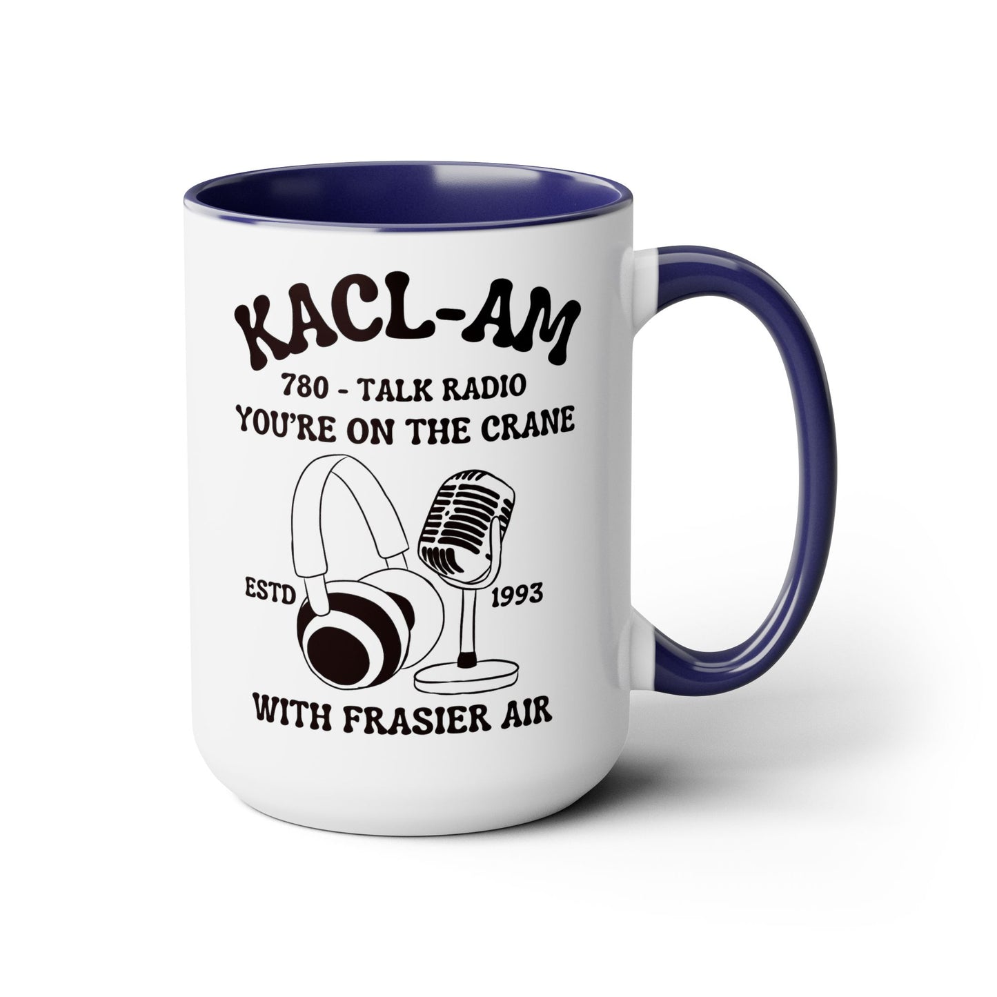 KACL-AM Coffee Mug Colored Handle 15oz