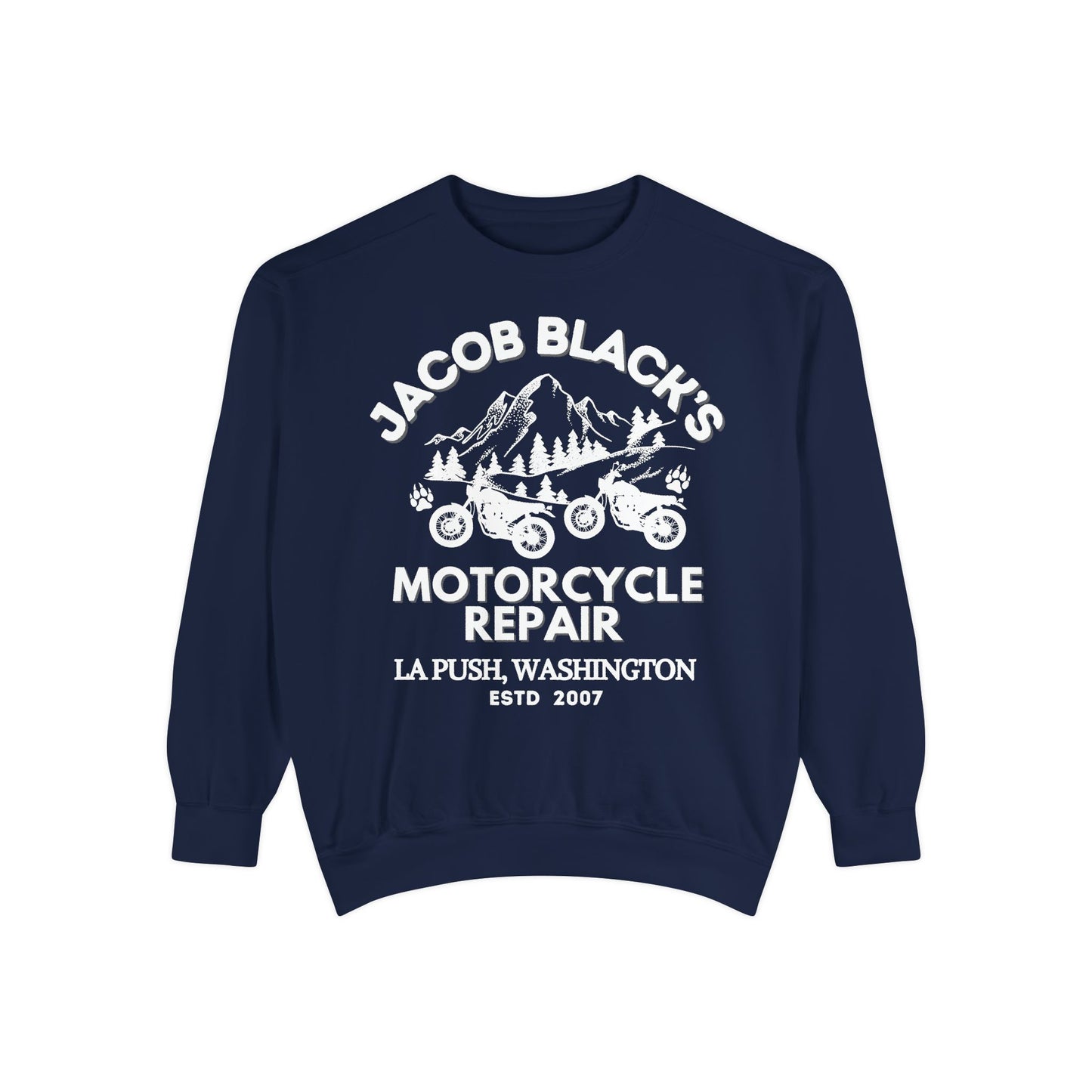 Comfort Colors® Jacob Black Motorcycle Repair Sweatshirt