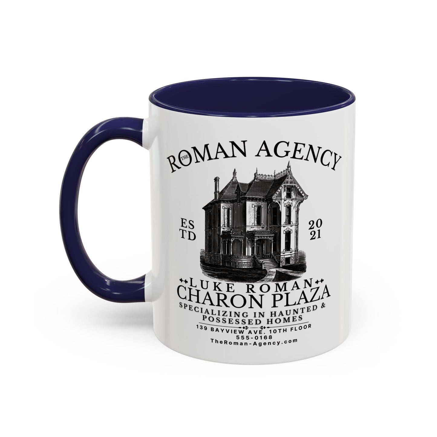 Roman Agency Coffee Mug Colored Handle