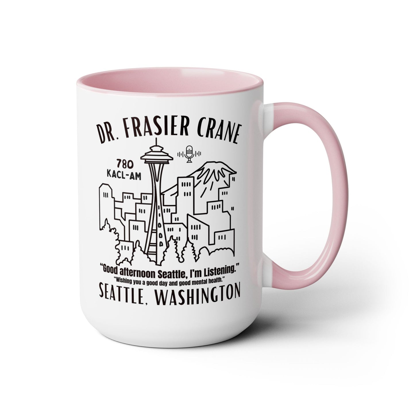 Radio Psychiatrist Coffee Mug Colored Handle