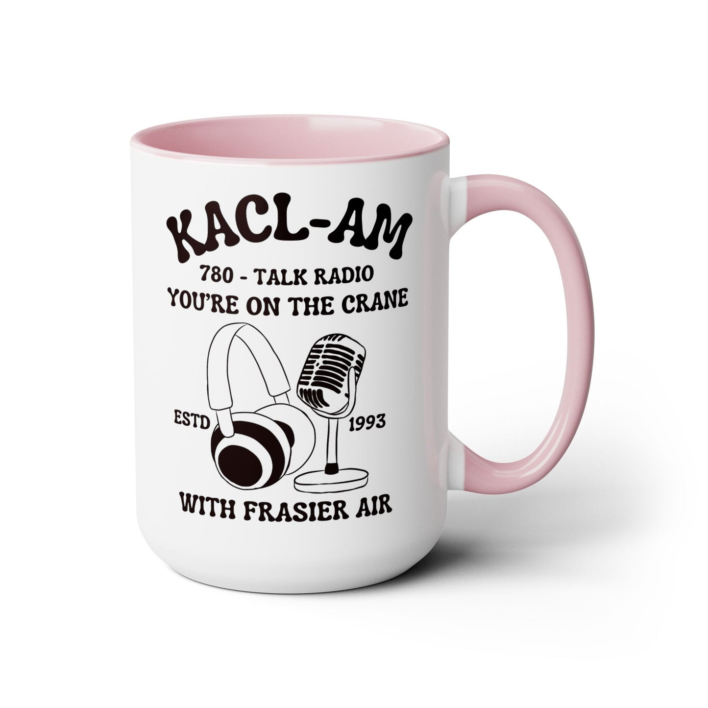 KACL-AM Coffee Mug Colored Handle 15oz