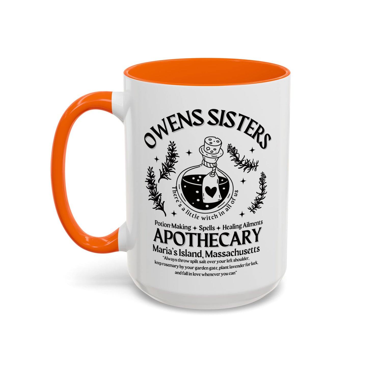 Owens Sisters Witch Colored Handle 15oz Coffee Mug