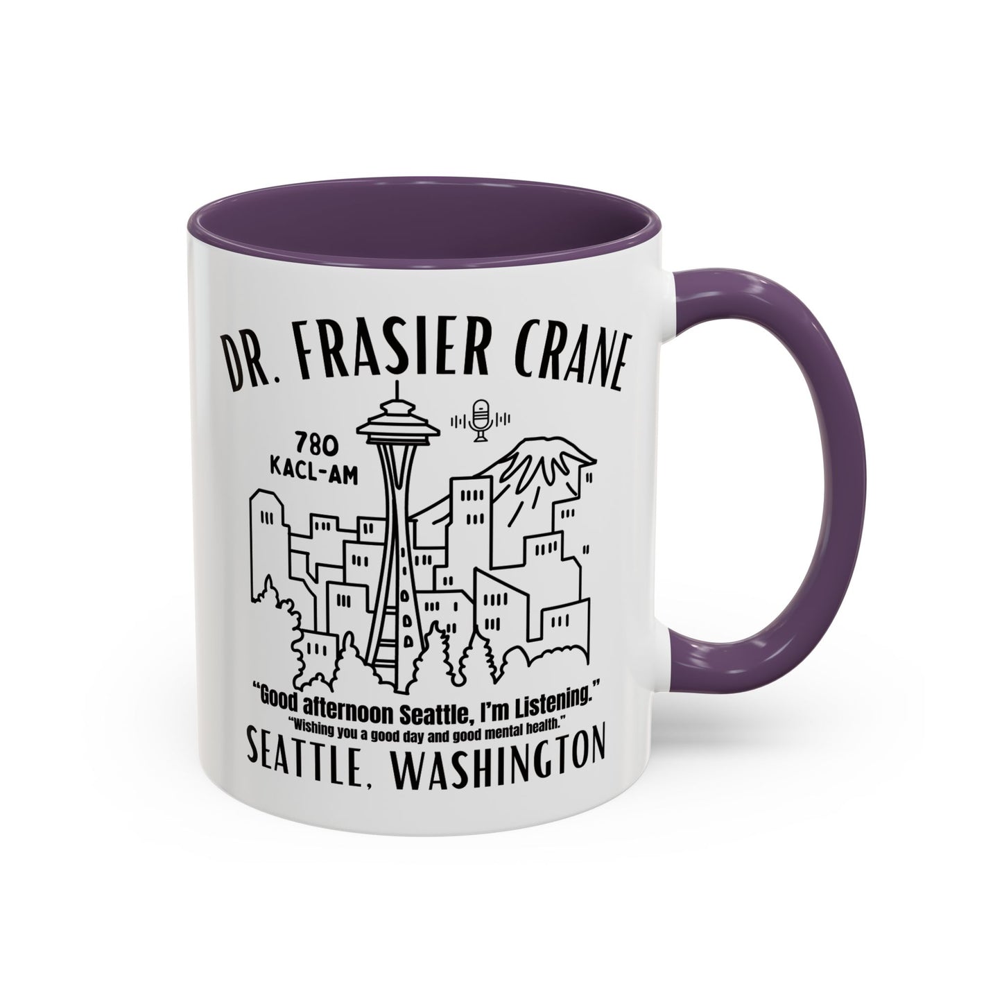 Radio Psychiatrist Coffee Mug Colored Handle 11oz