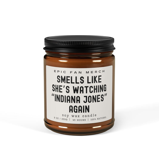 Indiana Jones Scented Soy Candle Amber Jar