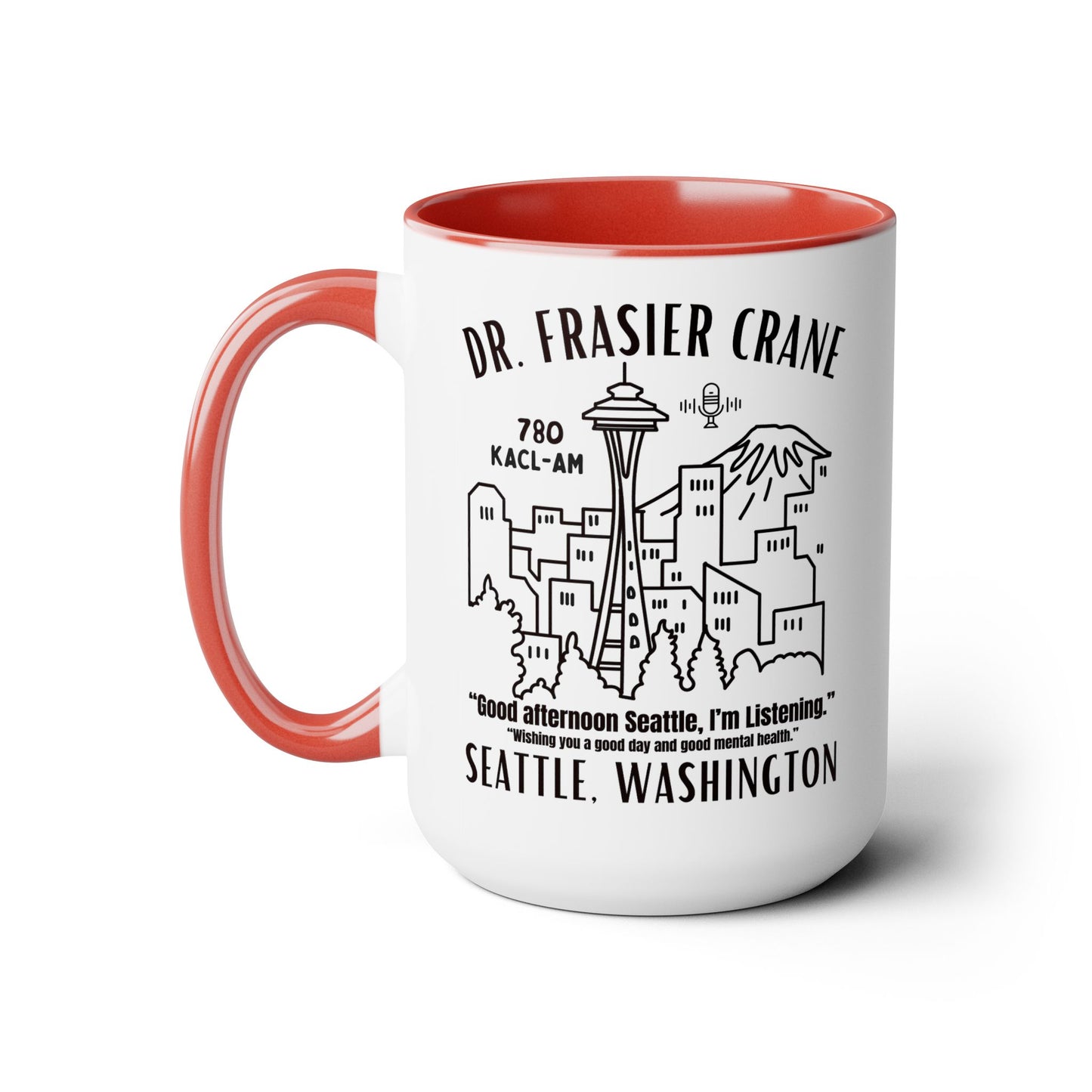 Radio Psychiatrist Coffee Mug Colored Handle
