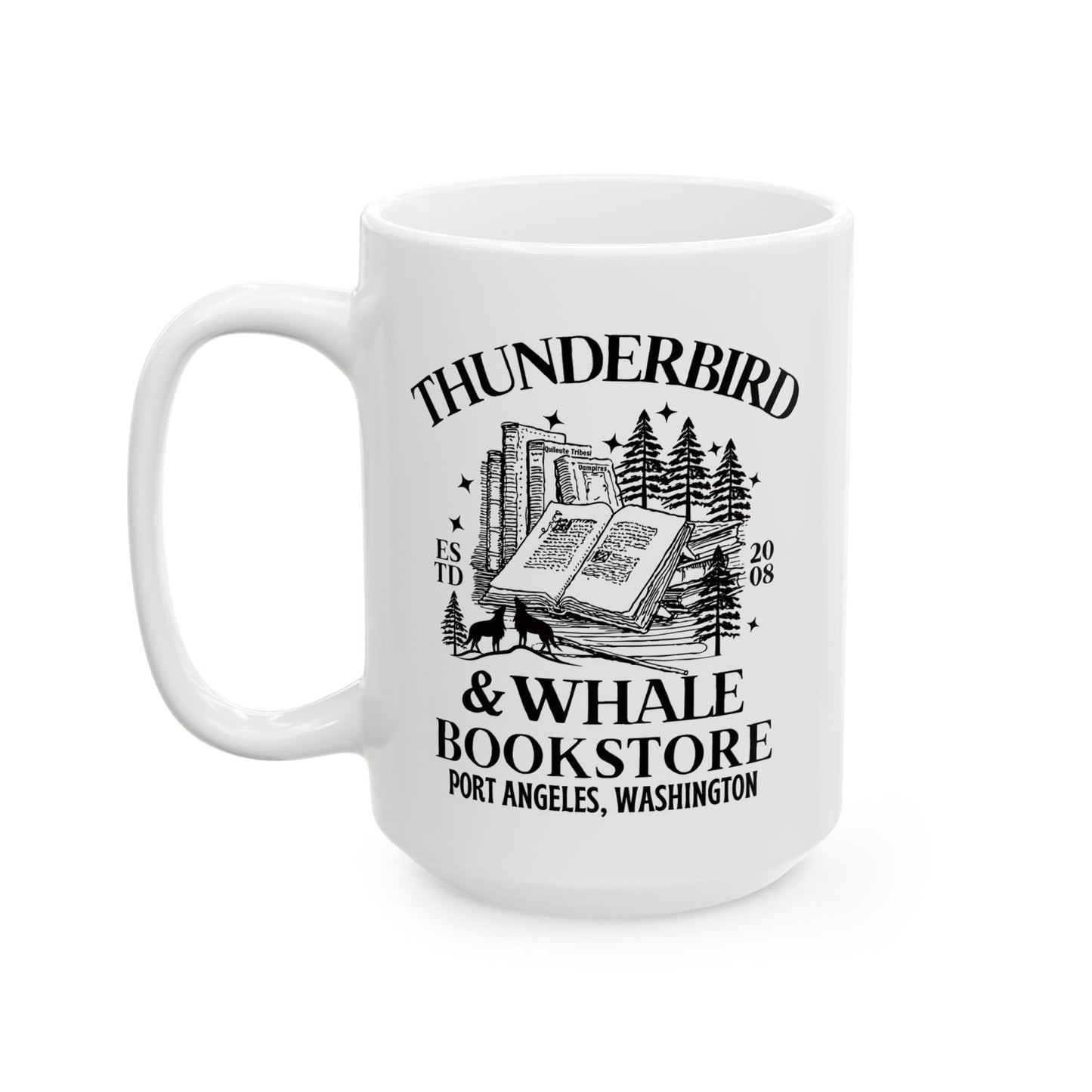 Thunderbird & Whale Bookstore Coffee Mug