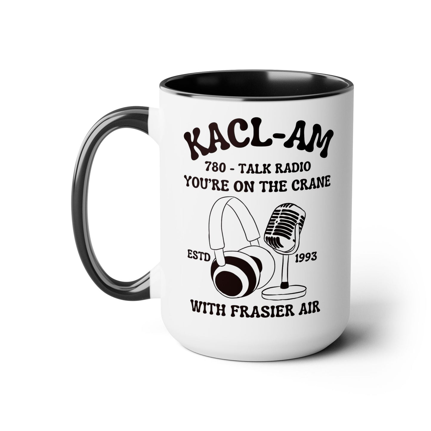 KACL-AM Coffee Mug Colored Handle 15oz