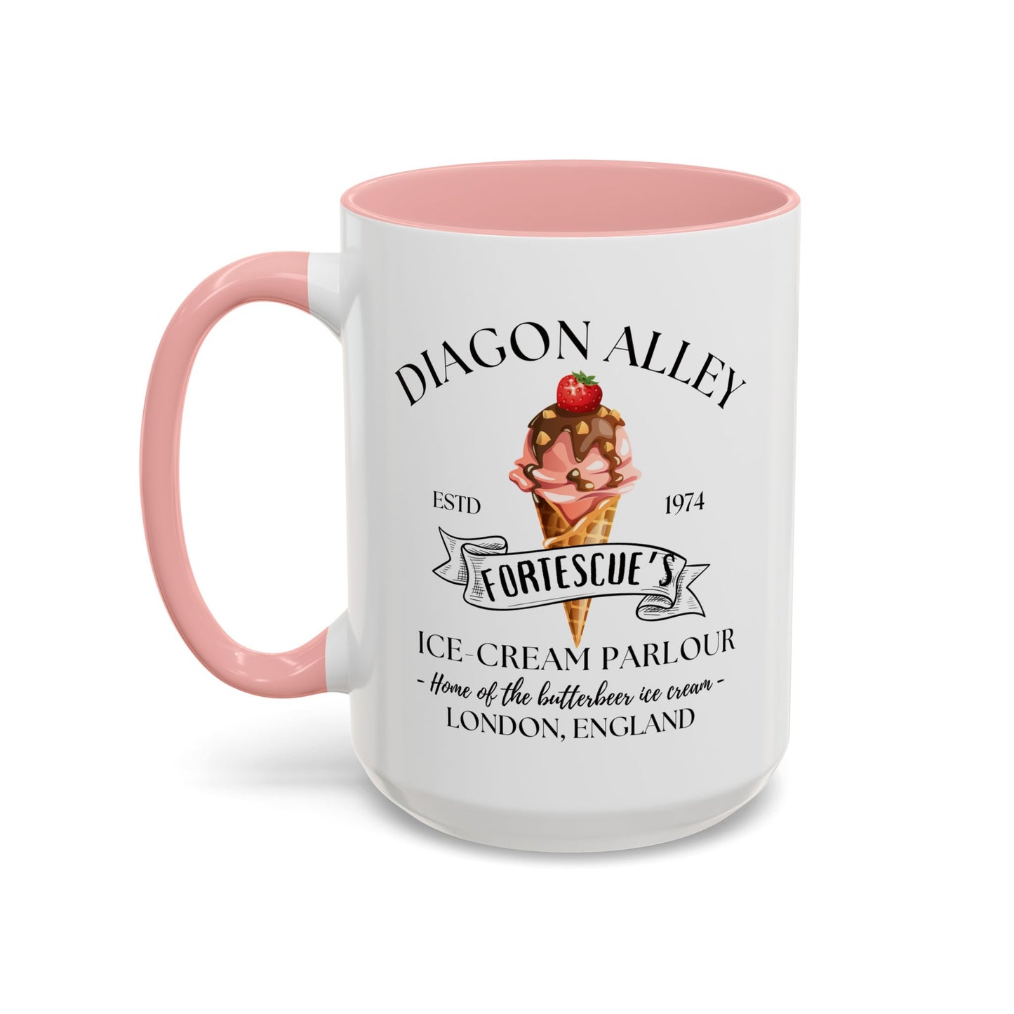 Ice Cream Coffee Mug Colored Handle