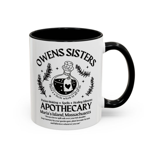 Owens Sisters Witch Colored Handle Coffee Mug