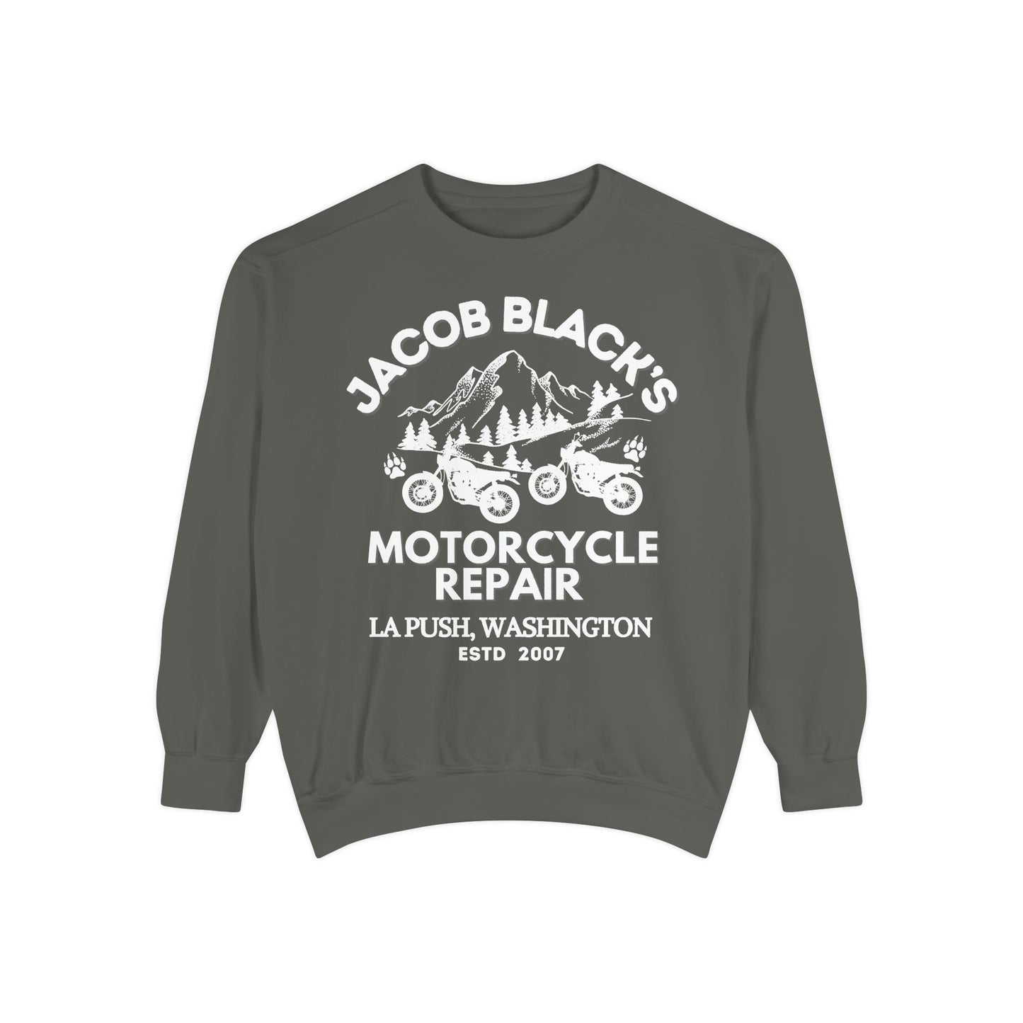 Comfort Colors® Jacob Black Motorcycle Repair Sweatshirt
