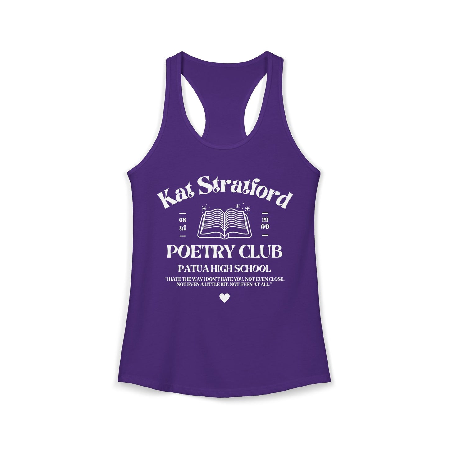 10 Things I Hate About You Movie - Kat Poetry Club Tank Top