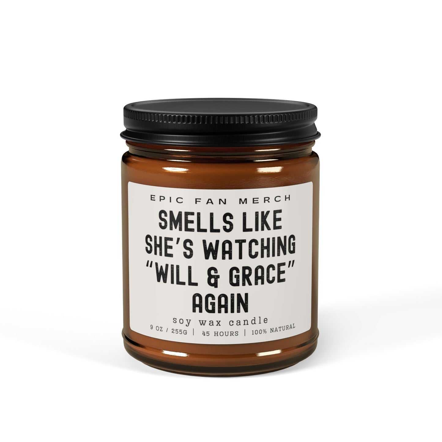 Will & Grace Candle - Soy Candle Amber Jar