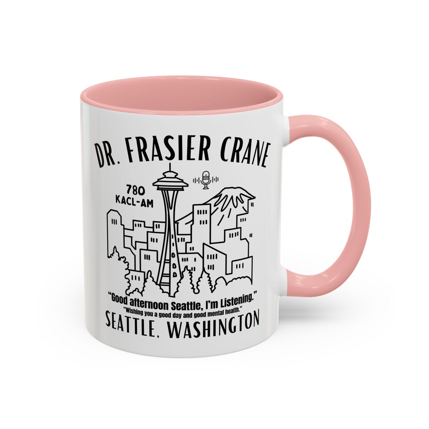 Radio Psychiatrist Coffee Mug Colored Handle 11oz