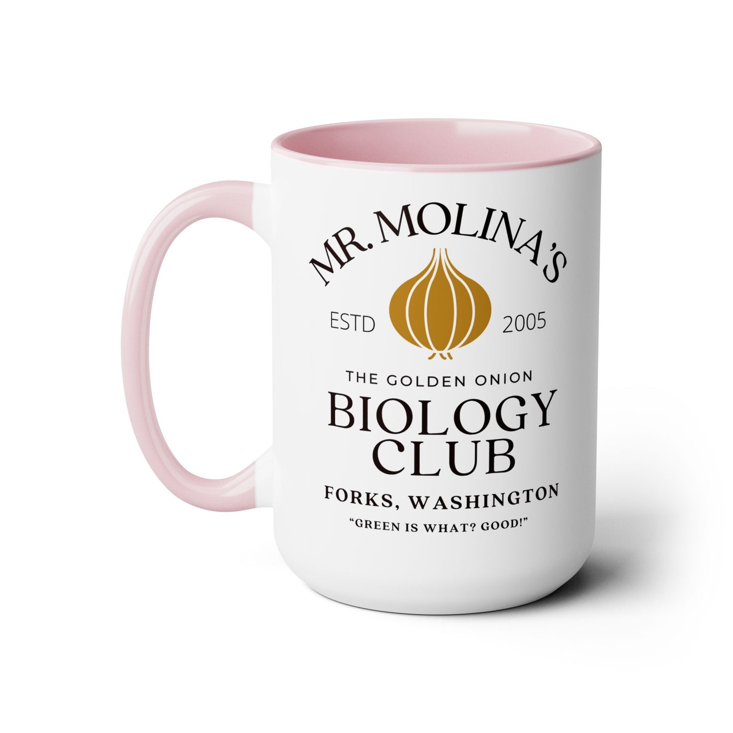 Mr. Molina Biology Club Coffee Mug Colored Handle 15oz