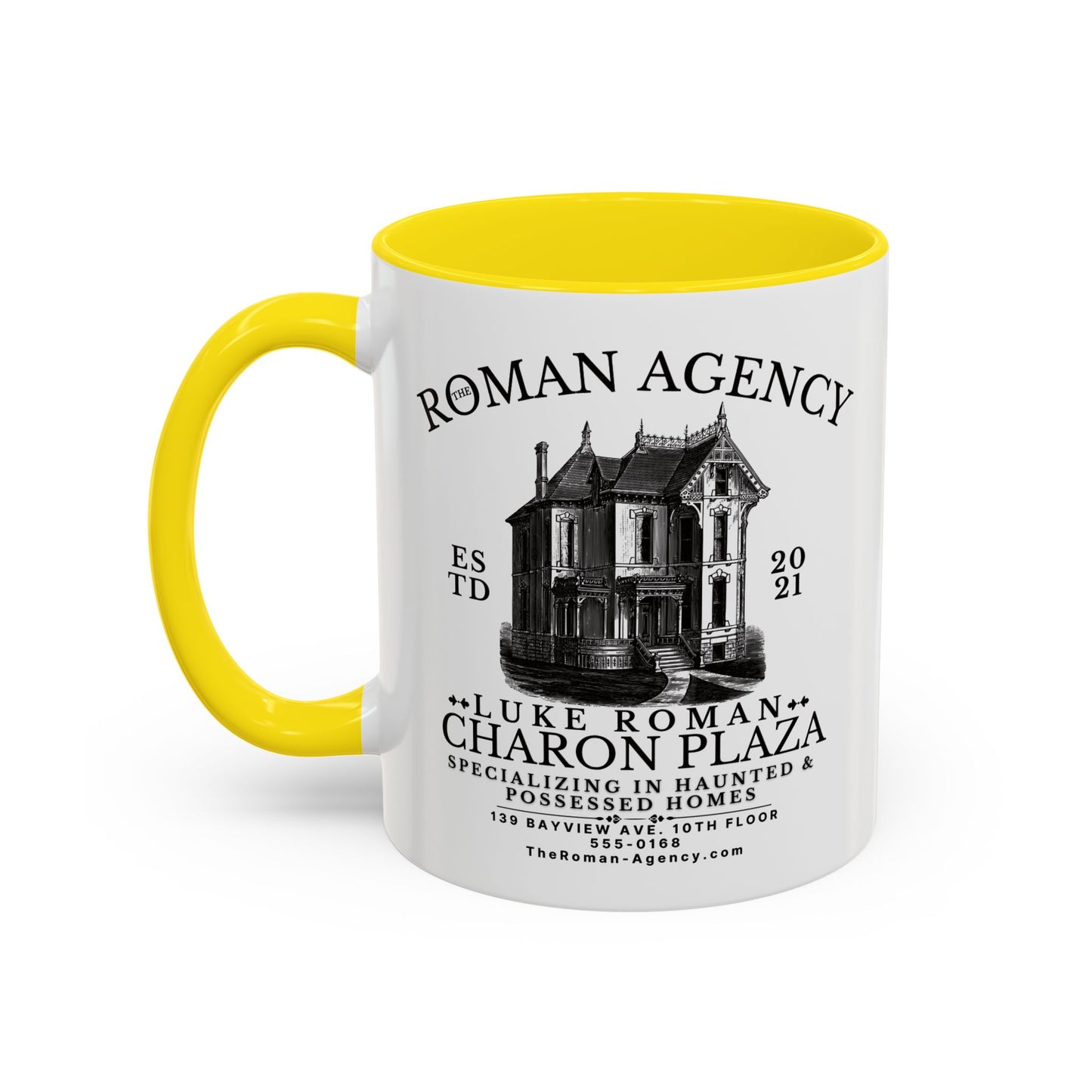 Roman Agency Coffee Mug Colored Handle