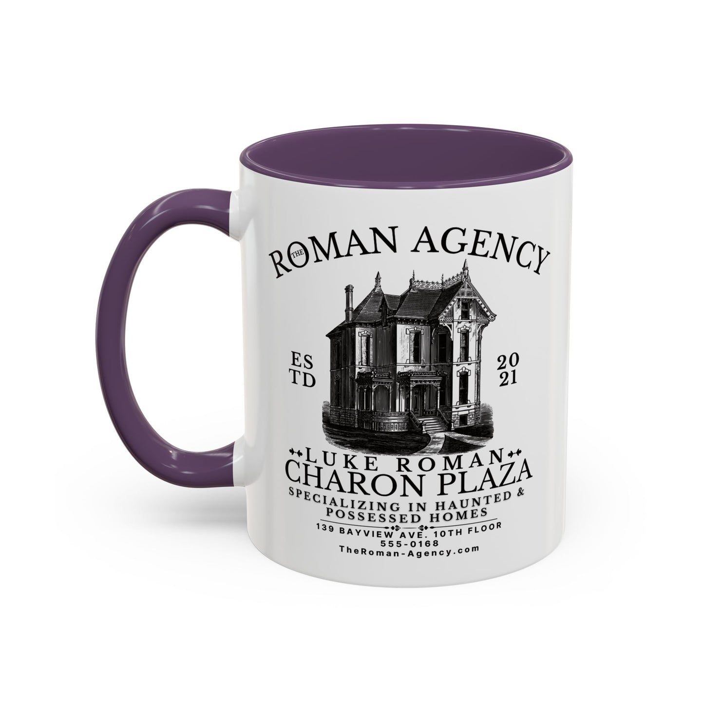 Roman Agency Coffee Mug Colored Handle