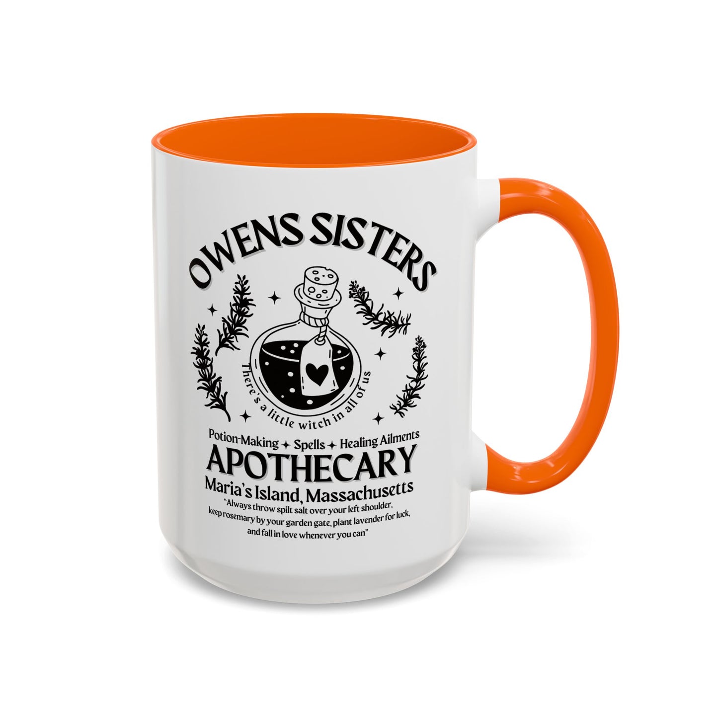 Owens Sisters Witch Colored Handle 15oz Coffee Mug