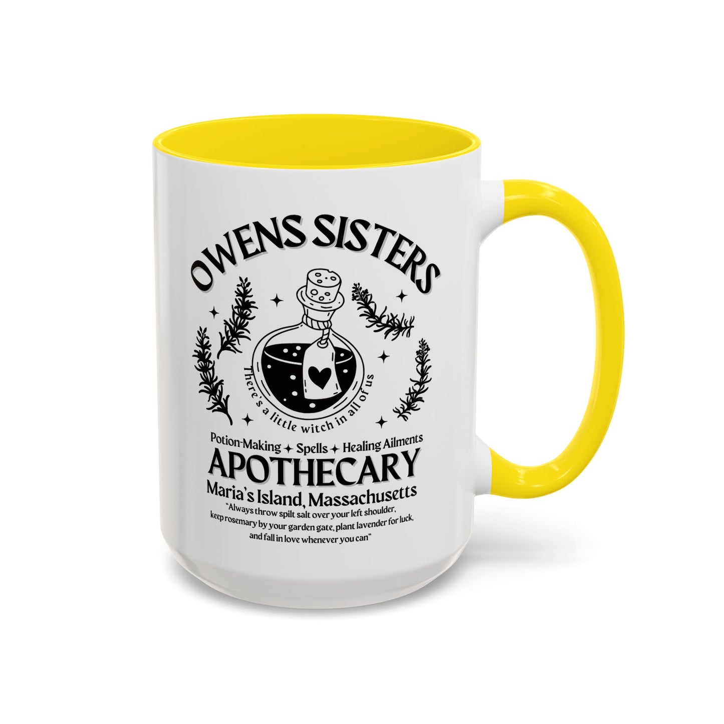 Owens Sisters Witch Colored Handle 15oz Coffee Mug