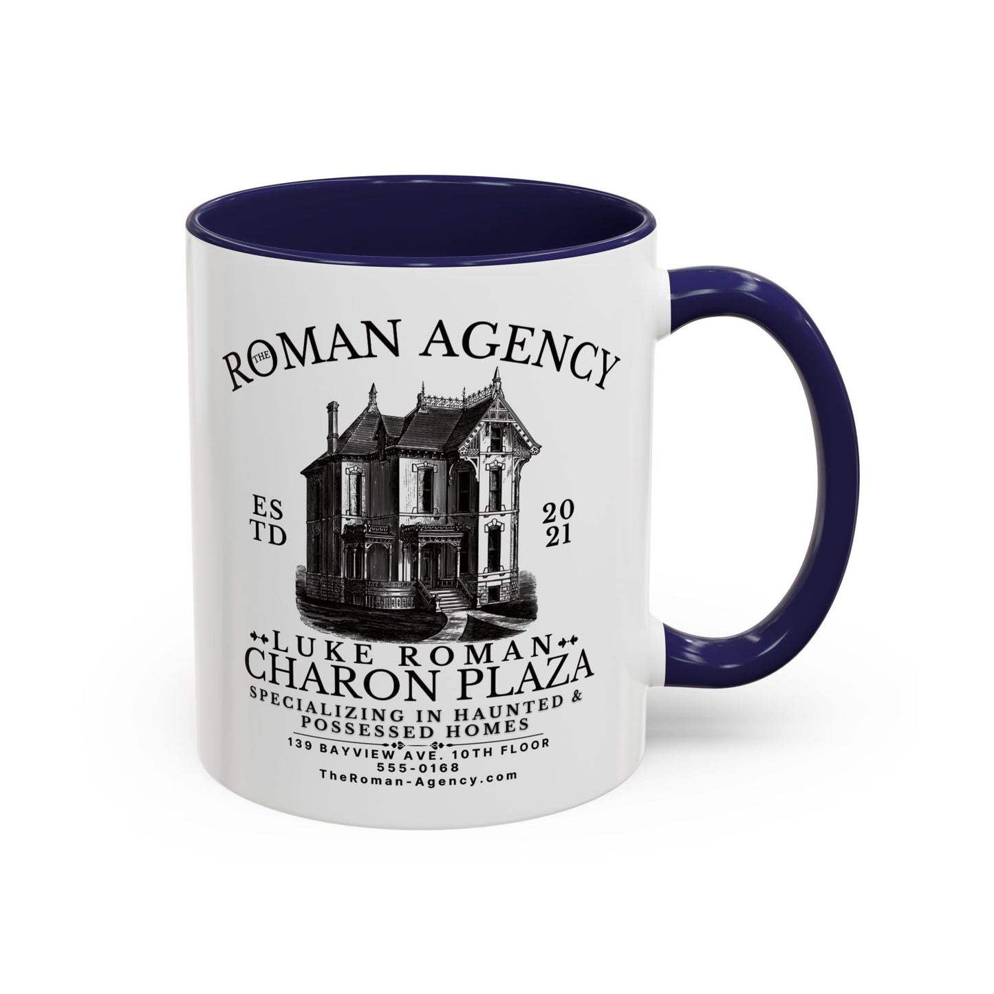 Roman Agency Coffee Mug Colored Handle