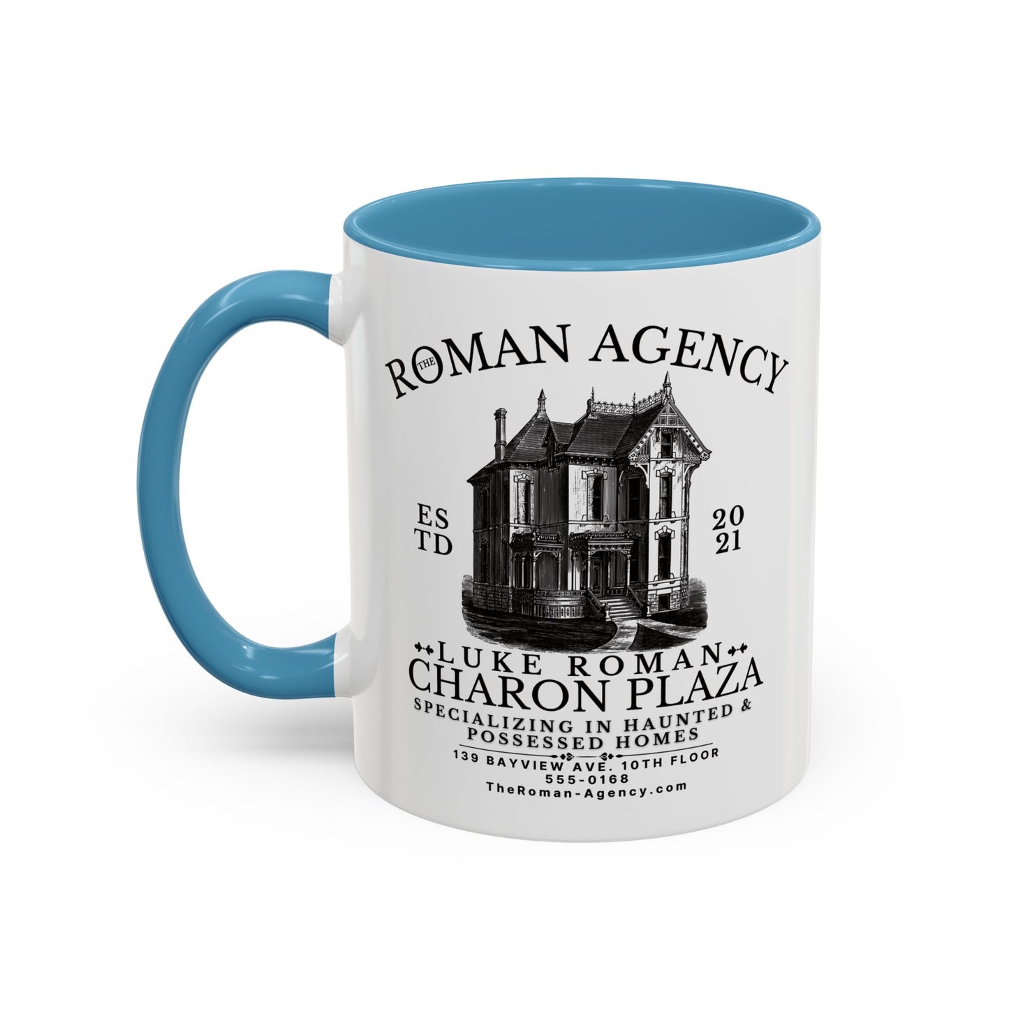 Roman Agency Coffee Mug Colored Handle