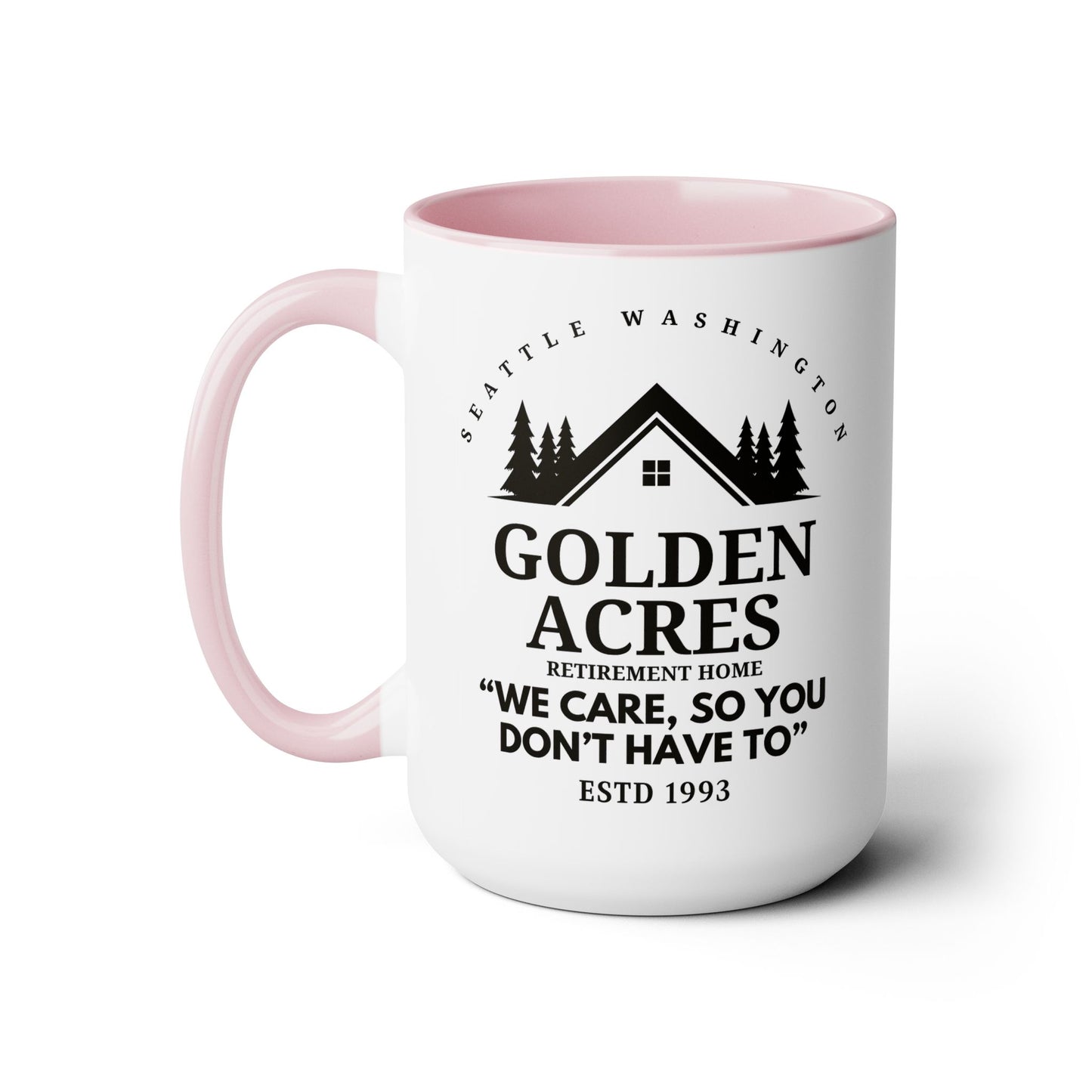 Retirement House Coffee Mug Colored Handle