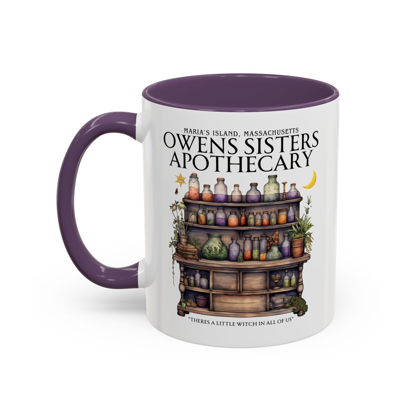 Owens Sisters Witch Coffee Mug 11 oz Colored Handle