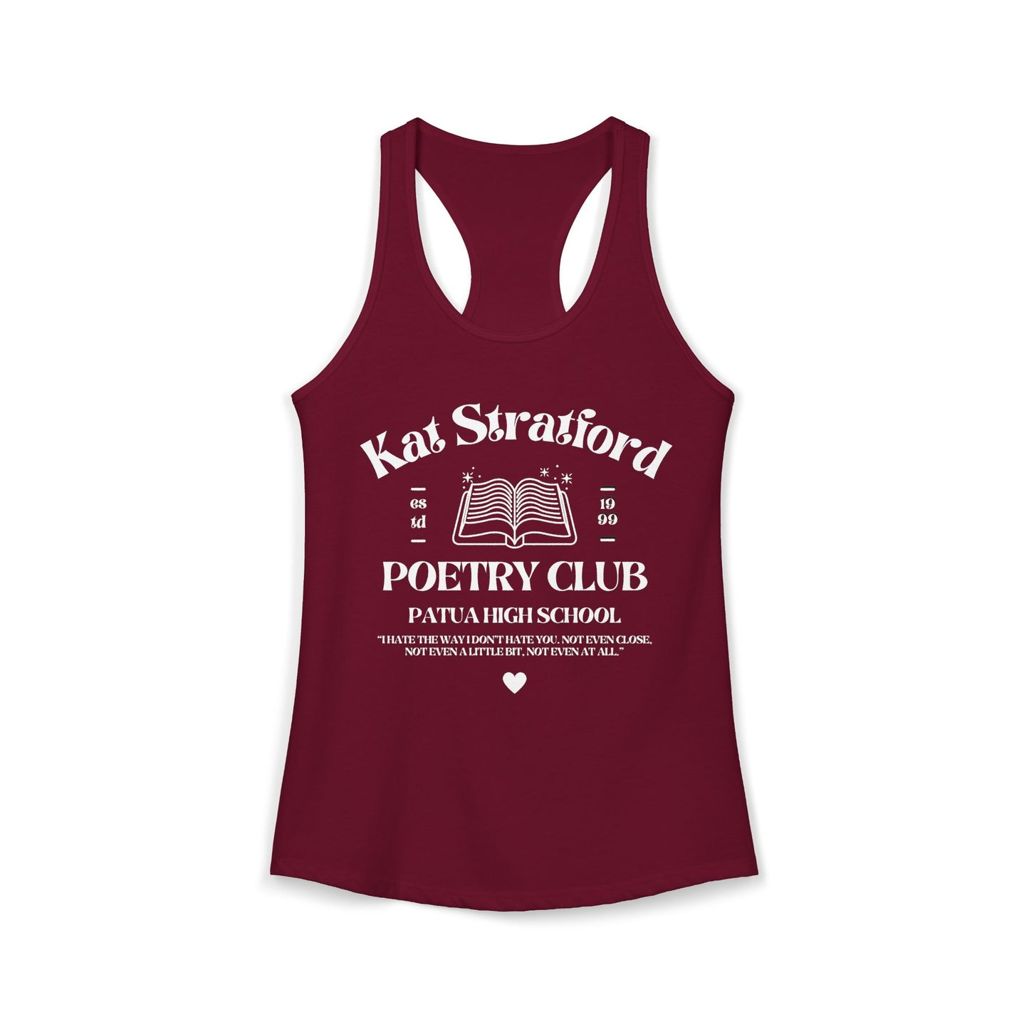 10 Things I Hate About You Movie - Kat Poetry Club Tank Top