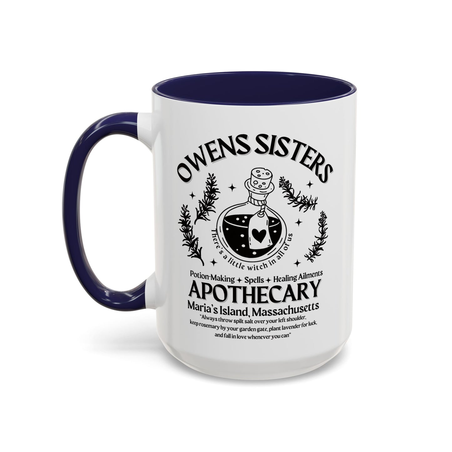 Owens Sisters Witch Colored Handle 15oz Coffee Mug