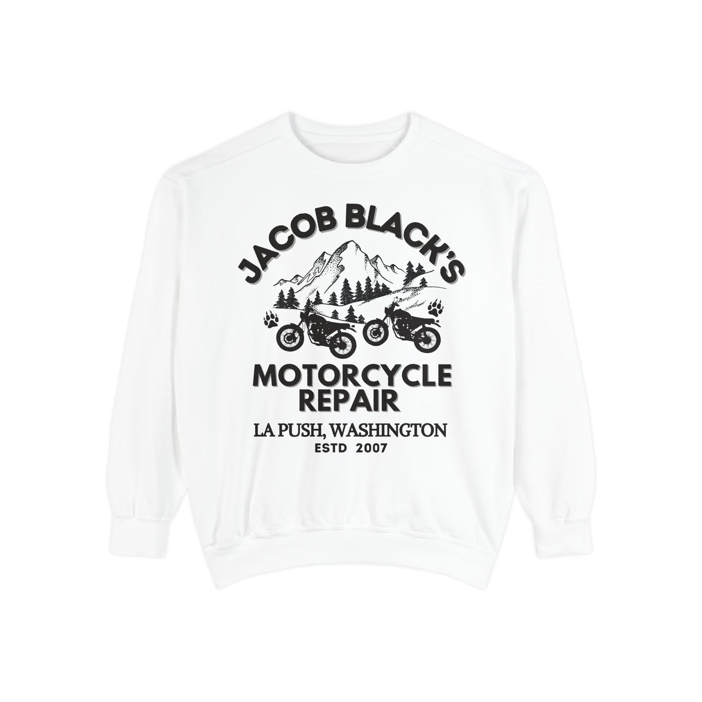 Comfort Colors® Jacob Black Motorcycle Repair Sweatshirt
