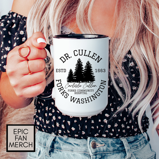Dr Carlisle Cullen Coffee Mug Colored Handle 15oz