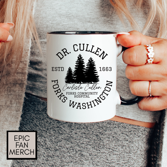 Dr Carlisle Cullen Coffee Mug 11oz Colored Handle