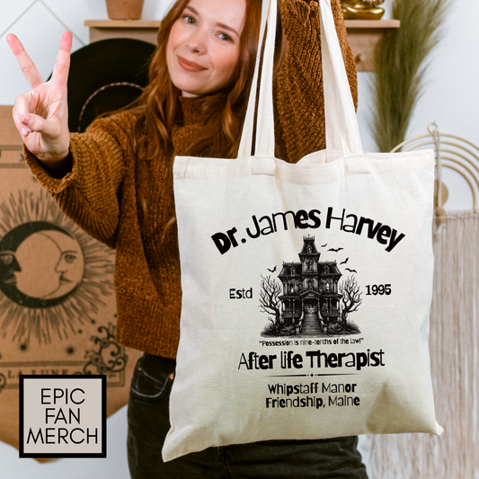 Casper the Friendly Ghost - Dr. James Harvey Movie Tote Bag