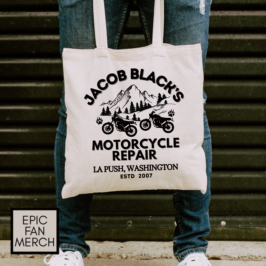 Jacob Black Motorcycle Repair Tote Bag