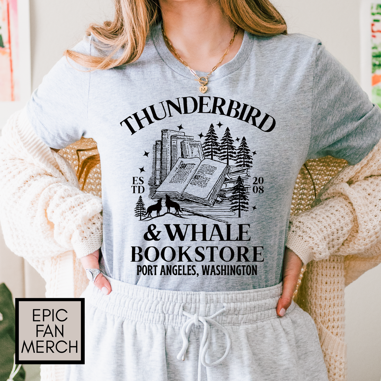 Thunderbird & Whale Bookstore Shirt