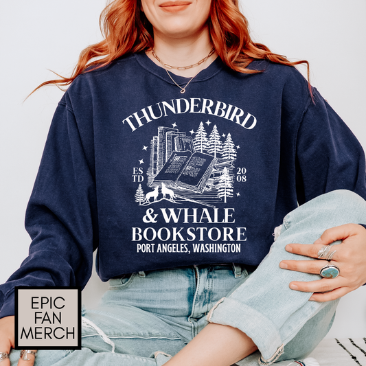 Comfort Colors® Thunderbird & Whale Bookstore Sweatshirt