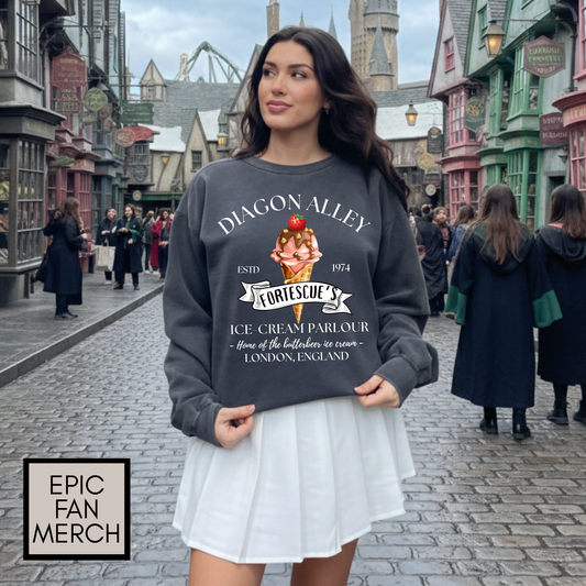 Harry Potter - Diagon Alley Fortescue Ice Cream - Comfort Colors® Sweatshirt