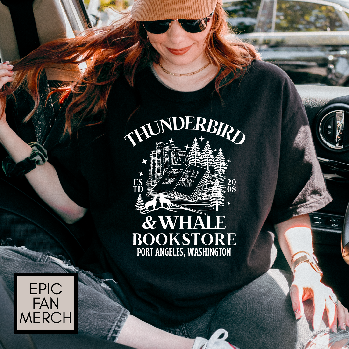 Comfort Colors® Thunderbird & Whale Bookstore Shirt